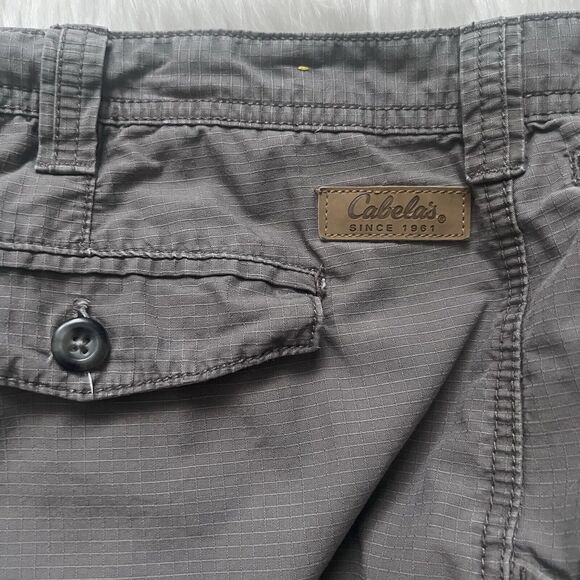 Men's Cabela's Cargo Pants 40 x 30 Gray 100% Cotton Pockets Hiking Work Y2K 90's - Picture 8 of 12